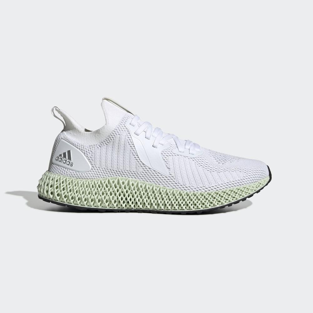 Adidas Men's Alphaedge 4D Reflective Running Shoes White/Silver Metal/Black Ireland FV4687